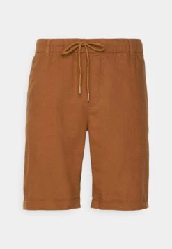 Pier One Linen Blend Drawcord Shorts- Shorts - Brown -Tienda De Moda Boutique 1ea4e2e885224bdf9790c588673025ff