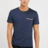 Pier One Camiseta Básica - Mottled Dark Blue