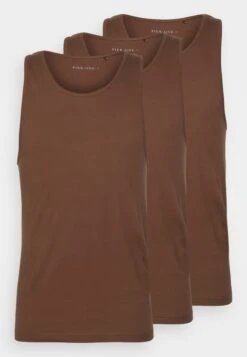 Pier One 3Pck Skin Tone Rib Vest- Camiseta Interior - Brown -Tienda De Moda Boutique 441df9f4c8f242f193b2f72b7d9c6a28