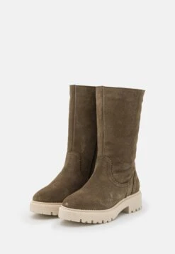 Pier One Leather Winter Boot - Botas - Khaki -Tienda De Moda Boutique 4be019c35c4c45beb144eb4aa53e93e8