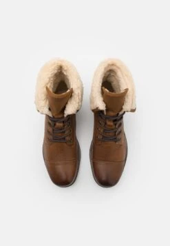 Pier One Leather - Botines Con Cordones - Camel -Tienda De Moda Boutique 58338f66cc624a14b1e5d27e7e21ebaf