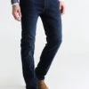 Pier One Basic - Vaqueros Rectos - Dark Blue Denim