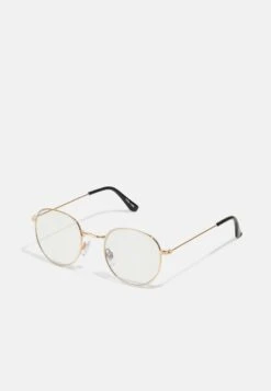 Pier One Unisex - Gafas Con Filtro De Luz Azul -Gold- Coloured