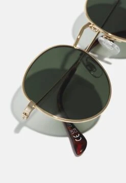 Pier One Unisex - Gafas De Sol - Gold-Coloured/Green -Tienda De Moda Boutique 757cc522f0d64d40943756228eeb0e2f