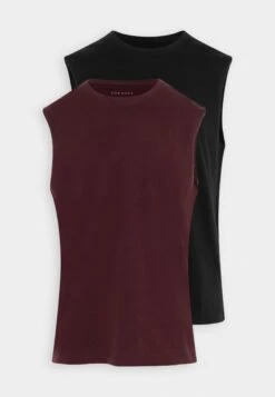 Pier One 2 Pack - Top - Bordeaux/Black -Tienda De Moda Boutique 803058a362f04be8bc41f34e0f71f58b