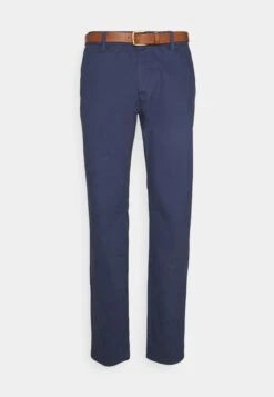 Pier One Belted - Pantalones Chinos - Dark Blue -Tienda De Moda Boutique 83b11f5b22054838bfdec3cfe2b56871