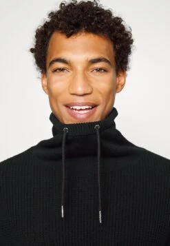 Pier One Structure Block High Collar - Chaqueta De Punto - Black -Tienda De Moda Boutique 8ae538afff544777a63a44071114fc02