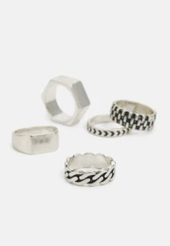 Pier One 5 Pack - Anillo - Silver-Coloured -Tienda De Moda Boutique 8d765d0dc02544e08b7f412c9180c920