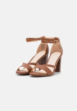 Pier One Leather - Sandalias De Tacón - Cognac -Tienda De Moda Boutique 9e82db66f2564588b21964fb5ff4fc0e