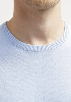 Pier One Basic Crewneck - Jersey De Punto - Light Blue -Tienda De Moda Boutique b041e581fd1148bba0db07cb588bf608