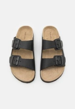 Pier One Leather Unisex - Sandalias Planas - Black -Tienda De Moda Boutique b061839407e54921b9ac97b19ac0e9c5