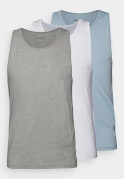 Pier One Rib Vestlue - Camiseta Interior - Grey/White/Blue -Tienda De Moda Boutique e99211e3d8db444f9435d35d6c461471