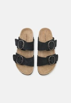 Pier One Leather - Sandalias Planas - Black -Tienda De Moda Boutique f762b063845c4843883c27c4f0d2172d